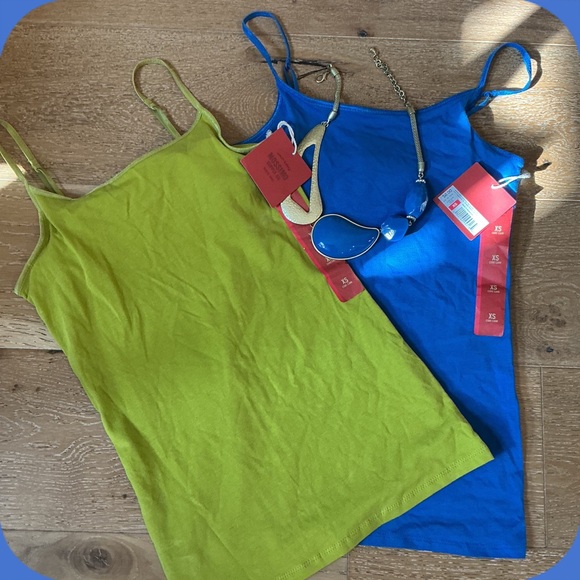 Mossimo Supply Co. Tops - Mossimo Supply Co. Camisoles in Blue and Chartruse